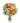 Colorful flower bouquet in vase.