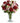 red pink and white roses in a vase