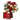 Valentine's Day bouquet with red gerbera daisies, card, and chocolates