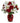 red and white flowers in a vase