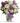 white and purple arrangement in a vase