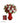 Red roses & daisies in a red vase.