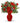 Winter Wonderland bouquet of red flowers in red vase