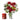Christmas bouquet with red gerbera daisies and card