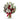 Holiday floral arrangement with red roses and white lilies