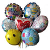 7 different colorful balloons